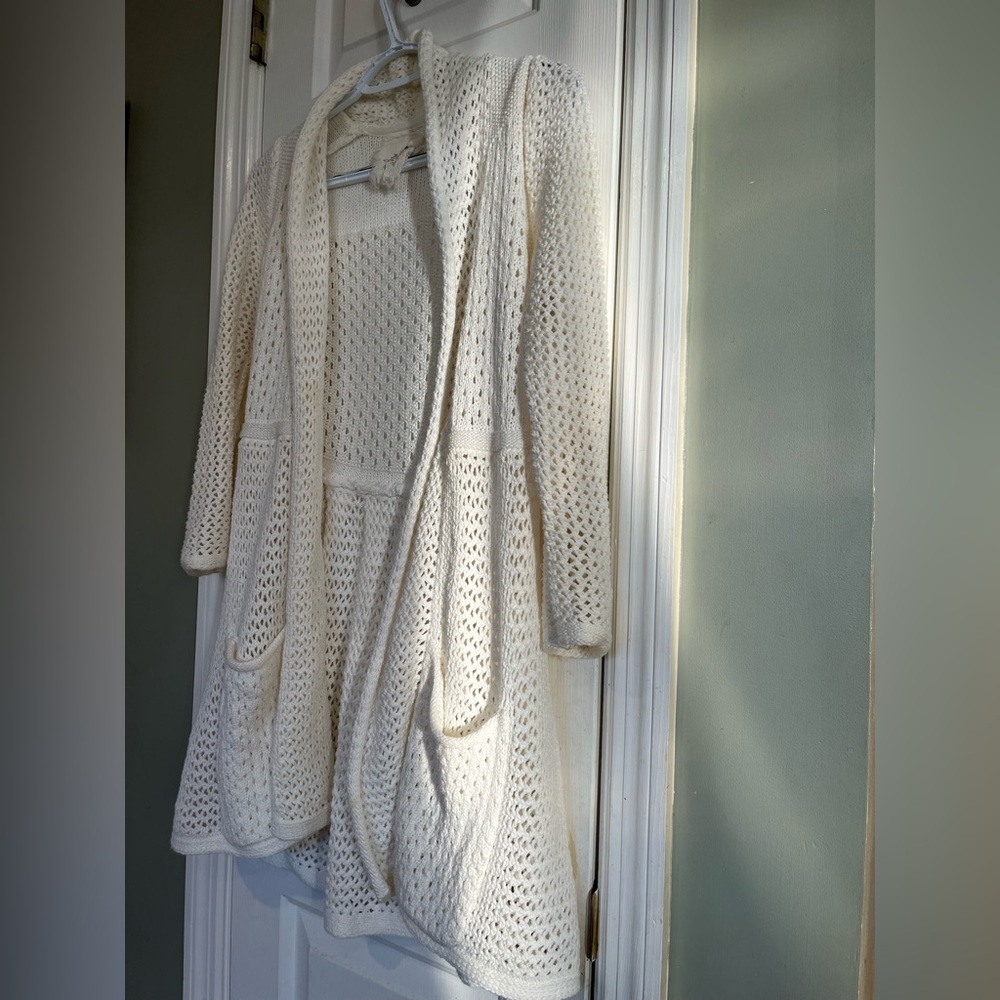 Anthropologie Angel of the North Ivory Knit Cardigan XS b7 - Picture 2 of 8